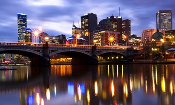 North Melbourne City at Night